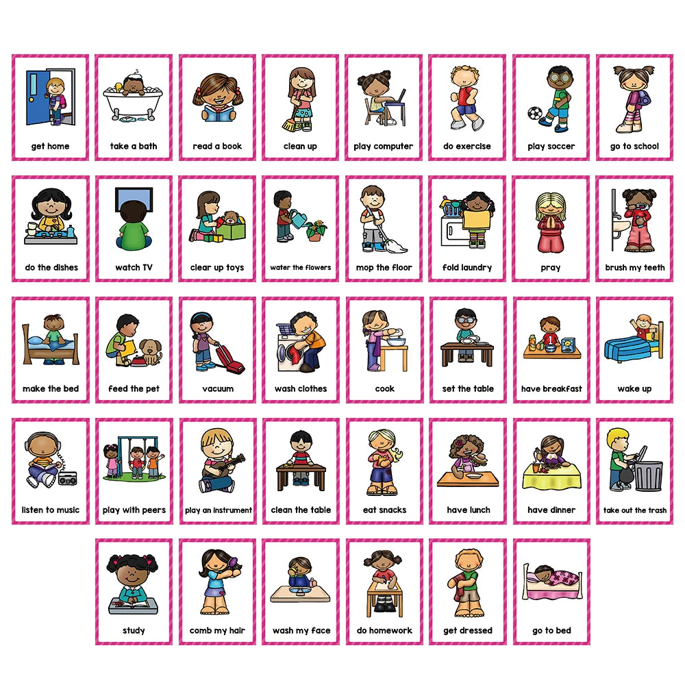Montessori Kids English Words Learning Flashcards Early Educational Cards Classroom Supplies Kindergarten Teacher Teaching Aids