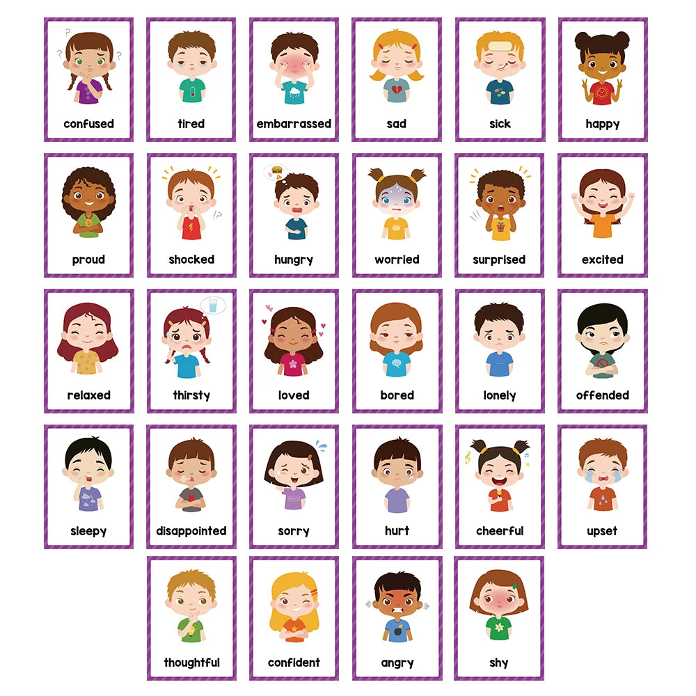 Montessori Kids English Words Learning Flashcards Early Educational Cards Classroom Supplies Kindergarten Teacher Teaching Aids