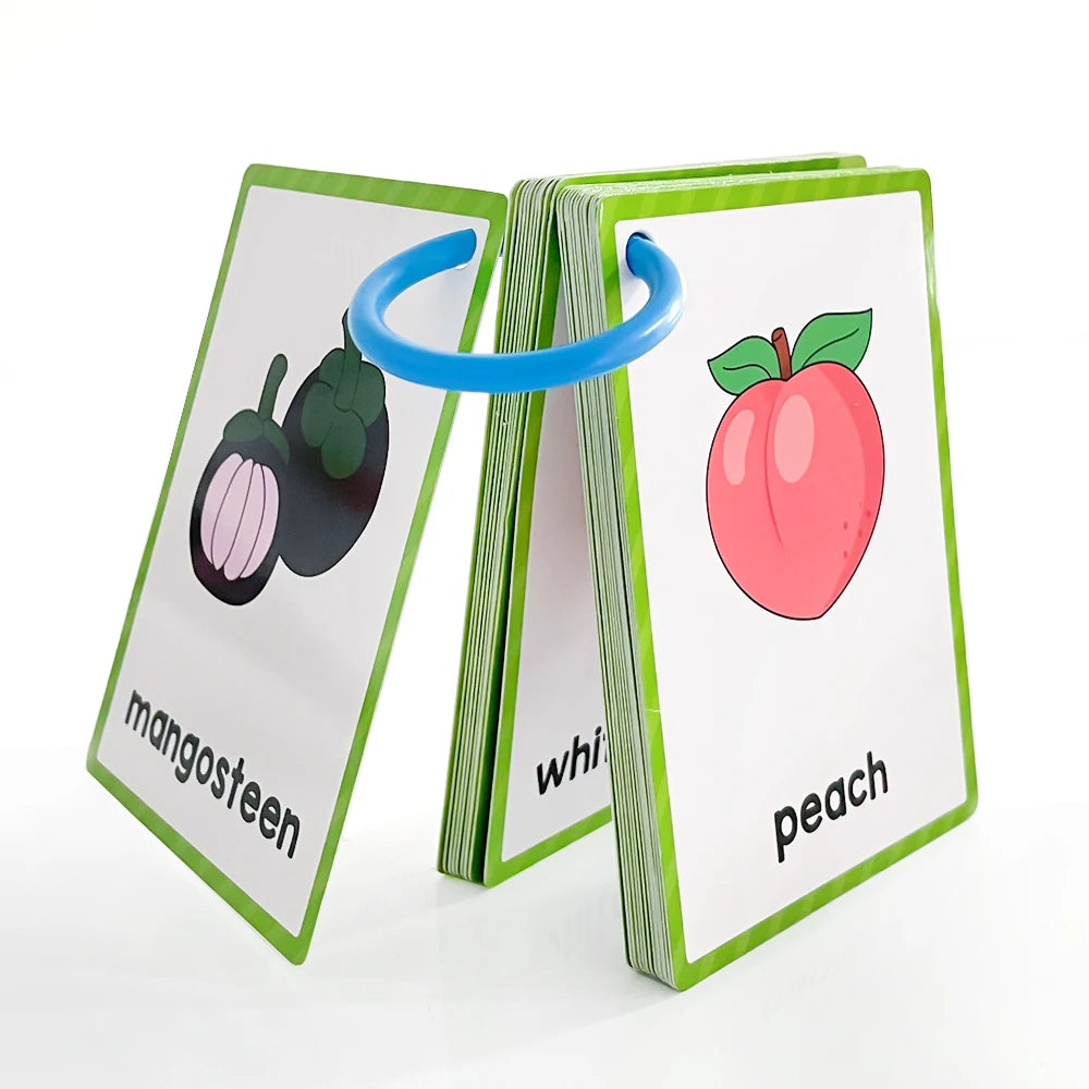 Montessori Kids English Words Learning Flashcards Early Educational Cards Classroom Supplies Kindergarten Teacher Teaching Aids