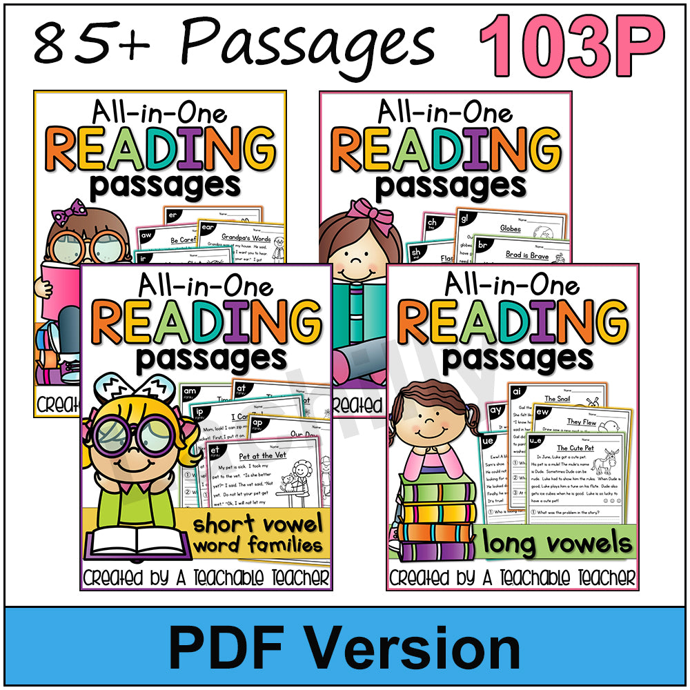 Phonics Skill Builder - 4 Book Reading Comprehension Set