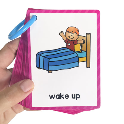 Montessori Kids English Words Learning Flashcards Early Educational Cards Classroom Supplies Kindergarten Teacher Teaching Aids