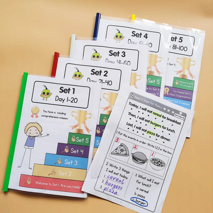 Reading Comprehension for Kids: 100 Days Practice Workbook
