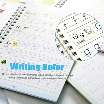 Free Shipping SANK Copybooks Pen Magic Copy Book Free Wiping Children's Kids Writing Sticker Practice Copybook For Calligraphy