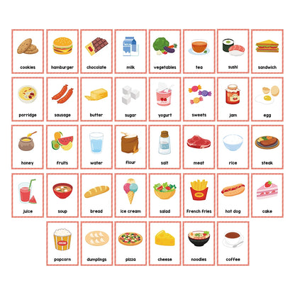 Montessori Kids English Words Learning Flashcards Early Educational Cards Classroom Supplies Kindergarten Teacher Teaching Aids