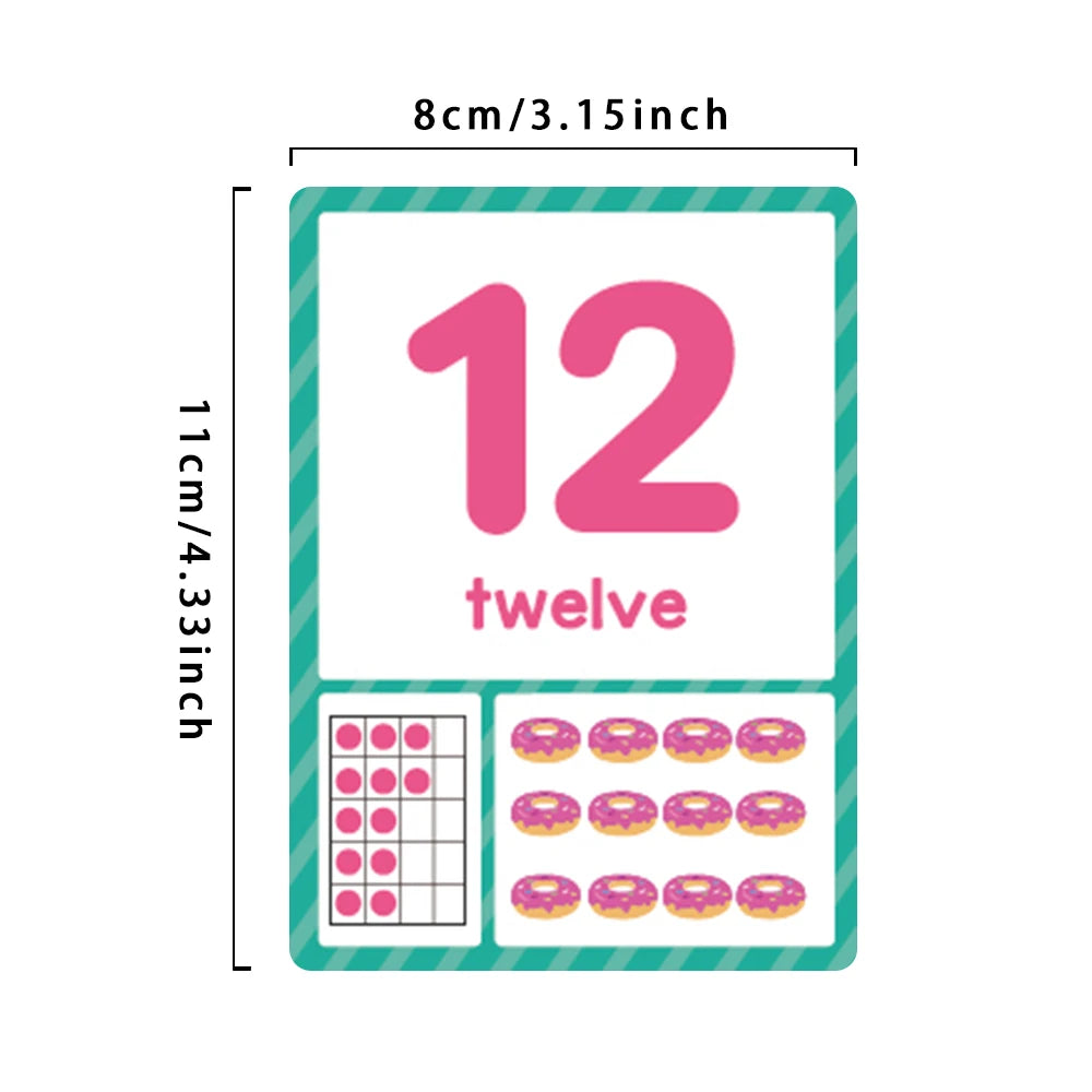 Montessori Kids English Words Learning Flashcards Early Educational Cards Classroom Supplies Kindergarten Teacher Teaching Aids